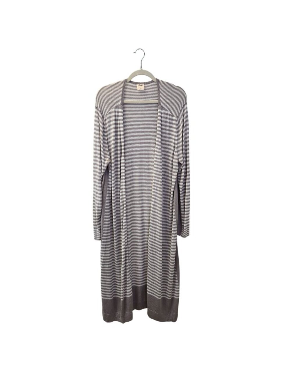 Soma 100% Rayon Stiped Open Longline Cardigan Sweater Size XL